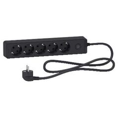 SCHNEIDER ELECTRIC UNICA EXTEND - SCHUKO ΠΟΛΥΜΠΡΙΖΟ - 5 ΘΕΣΕΙΣ - ΑΝΘΡΑΚΙ