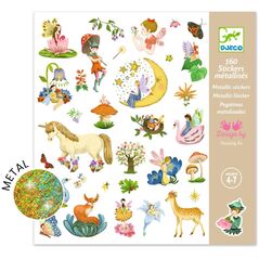 Djeco Μεταλλικά Αυτοκόλλητα Φαντασία Djeco