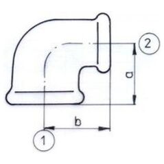 Odlewnia Zawiercie Γωνία 90 μοιρών 11/2"x1" μαύρο αριθμός 6 (5907791602145)