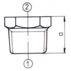 Odlewnia Zawiercie Μείωση WZ μαύρο N4 21/2"X2" (5907791610034)