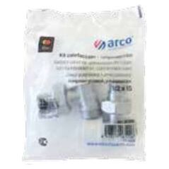 Arco Σετ Ευθύγραμμων Βαλβίδων (Βαλβίδα Τροφοδοσίας + Βαλβίδα Επιστροφής Μεταλλικό Παξιμάδι) 1/2"F Teide Plus (KCM14)