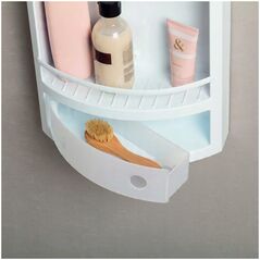 Γωνιακό ράφι με συρτάρι λευκό 154432001