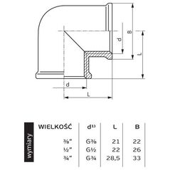 Perfexim Γωνία ορειχάλκινη χρωμέ GW 1/2" (07-452-0150-000)