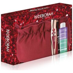Σετ Deborah: Dermolab Bifasico, Υαλουρονικό Οξύ, Λοσιόν Ντεμακιγιάζ, 50 ml + Deborah, Μολύβι Ματιών Kajal, 104, Μαύρο, 1.5 g + Instant Maxi, Μάσκαρα Όγκου, Μαύρο, 14 ml + Νεσεσέρ Μακιγιάζ, Κόκκινο Για Γυναίκες
