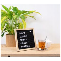 Πίνακας γραμμάτων Securit® με ξύλινο πλαίσιο teak 30x30 cm