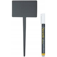 Securit Πινακίδα Securit Ορθογώνιο 18x8x0.3 cm 5 τεμ με Λευκό μαρκαδόρο,1 τεμ