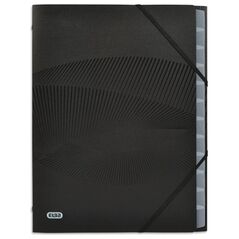 Elba Φάκελος ταξινόμησης osmose, a4, 3-πτυχή, 12 τμήματα, μαύρο