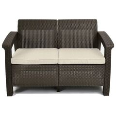 Κήπος καναπές δύο θέσεων Corfu Love Seat καφέ 8711245158259