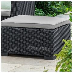 Σκαμπό/τραπέζι κήπου California Bay με μαξιλάρι γκρι 8711245154978