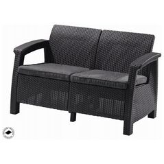 Καναπές κήπου δύο θέσεων Corfu Love Seat γκρι 8711245158730