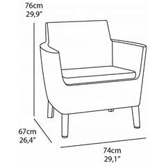 Καρέκλες κήπου 2 τεμ. Salemo Duo besi 8711245158846