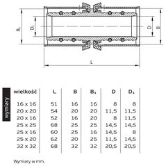Perfexim Σύνδεσμος πρεσαριστός 733 16mm (62-733-0160-000)