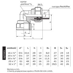 Perfexim Βιδωτός αγκώνας 705 20mm x GW 3/4" (61-005-2020-000)