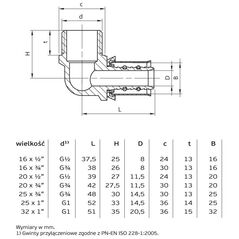 Perfexim Γωνία πρεσαριστή 734 25mm x GZ 1" (62-734-2525-000)