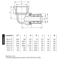 Perfexim Γωνία πρεσαριστή 735 16mm x GW 1/2" (62-735-1615-000)