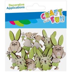 Craft with Fun ΔΙΑΚΟΣΜΗΤΙΚΟ ΞΥΛΙΝΟ ΛΑΓΟΥΔΑΚΙ ΑΝΟΙΞΗ 12ΤΜΧ CF PBH12/288