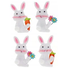 Craft with Fun ΔΙΑΚΟΣΜΗΤΙΚΟ ΤΣΟΧΙΝΟ ΛΑΓΟΥΔΑΚΙ ΑΝΟΙΞΙΑΤΙΚΟ 4ΤΜΧ CF PBH 12/144