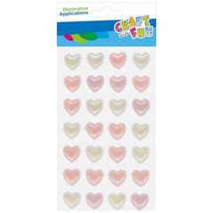 Craft with Fun ΔΙΑΚΟΣΜΗΤΙΚΟ ΠΕΡΛΕΝΙΟ ΣΤΡΙΦΤΟ ΚΑΡΔΙΕΣ 28ΤΕΜ ΡΟ/ΒΙ12/144