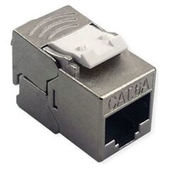 ROLINE Keystone Jack, Cat.6A (Class EA), RJ-45, STP, χωρίς εργαλεία, SLIM και SHORT, ασημί