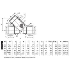 Perfexim Λοξό φίλτρο για αέριο DN25 PHA-260 1" MOP5 T2 DN25 7/63 (10-260-0250-000)