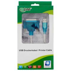 Καλώδιο USB InLine USB-A - IEEE 1284 (LPT) 1.8 m Διαφανές (33397I)