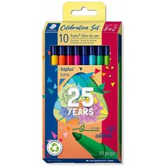 Στυλό Finerliner Triplus Color 323 ass. 8+2τμχ/πακ