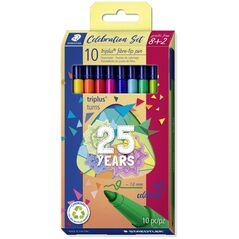 Στυλό Finerliner Triplus Color 323 ass. 8+2τμχ/πακ