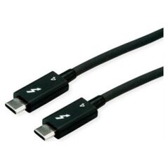Καλώδιο ROLINE Thunderbolt 4, 40 Gbit/s, 100 W, C-C, M/M, παθητικό, μαύρο, 1 μ