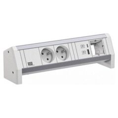 BACHMANN DESK 2xUTE 1xUSB A/C 22W 1xCM GST18 RAL9010