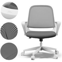 Καρέκλα γραφείου SENSE7 Sopty Λευκό-γκρι