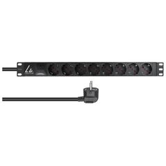 Lanview Lanview LVR-3MSCH-SPD-SCH8 διανομέας τροφοδοσίας PDU 8 x πρίζα δικτύου 1U Μαύρο