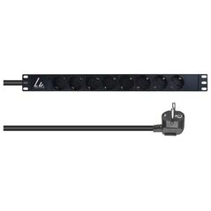 Διανομέας τροφοδοσίας Lanview Lanview LVR-3MSCH-LIC-SCH8 PDU 8 x υποδοχή δικτύου 1U Μαύρο