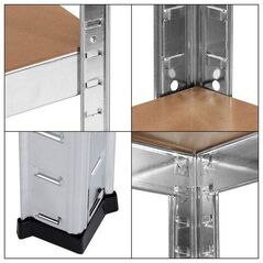 Μεταλλική ραφιέρα Springos με 5 ράφια 180x90x40cm 875kg για γκαράζ, υπόγειο ΠΟΛΥΧΡΗΣΤΙΚΗ