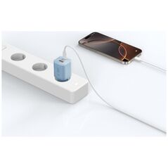 TECH-PROTECT NCM33W 2-PORT NETWORK CHARGER PD33W/QC3.0 BABY BLUE