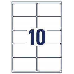 AVERY Avery B7173-50, White, Rectangle, Permanent, 99 x 57 mm, A4, Teslin