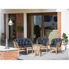 Hobbygarden AMANDA ΣΕΤ 1+2 ΜΑΥΡΟ ΕΚΟΛΕΝ