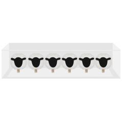 Craft with Fun ΔΙΑΚΟΣΜΗΤΙΚΟ ΞΥΛΙΝΟ ΜΑΝΤΑΛΑΚΙ ΠΡΟΒΑΤΑΚΙ 2CM 6ΤΕΜ CF24/192