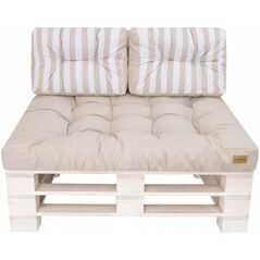 ΜΑΞΙΛΑΡΙΑ LEO 1+2 ECRU ΜΕ ΡΙΓΕΣ