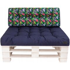 Hobbygarden ΜΑΞΙΛΑΡΙΑ LEO 1+1 ΜΠΛΕ ΜΕ ΛΟΥΛΟΥΔΙΑ ΚΑΙ ΦΥΛΛΑ