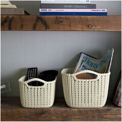 Καλάθι Knit S ορθογώνιο 8L 30x22x17cm ανοιχτό γκρι 3253924849706