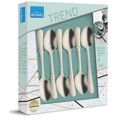 Amefa Austin 1410 - 6 Mocca Spoons in trend box - champagne