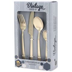 Amefa Amefa Manille - σαμπάνια-stonewash - 16 κομμάτια σε vintage κουτί