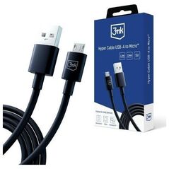 Καλώδιο USB 3MK USB-A - microUSB 1.2 m Μαύρο (5903108541183)