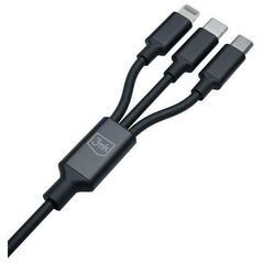 Καλώδιο USB 3MK USB-A + USB-C - USB-C + microUSB + Lightning 1,5 m Μαύρο (5903108541244) 13185563 5903108541244