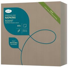 Duni Χαρτοπετσέτες Bio Dunisoft Airlaid L40xB40cm greige,60 τεμ/πακ