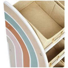 Ράφι για παιδιά με υφασμάτινα κουτιά RAINBOW, MDF