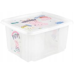 Κουτί αποθήκευσης με καπάκι 24L Karolina "Peppa Pig" 42,5x35,5x22,5cm διαφανές 4052396081671