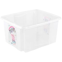 Κουτί αποθήκευσης με καπάκι 24L Karolina "Peppa Pig" 42,5x35,5x22,5cm διαφανές 4052396081671