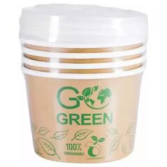 Δοχεία τροφίμων κομποστοποίησης με καπάκια Go Green 470ml 5τεμ./ 0 099kg 4743115008832