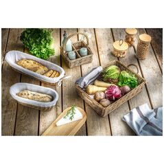 Zeller Καλάθι από λυγαριά με χωρίσματα, 20 x 20 cm